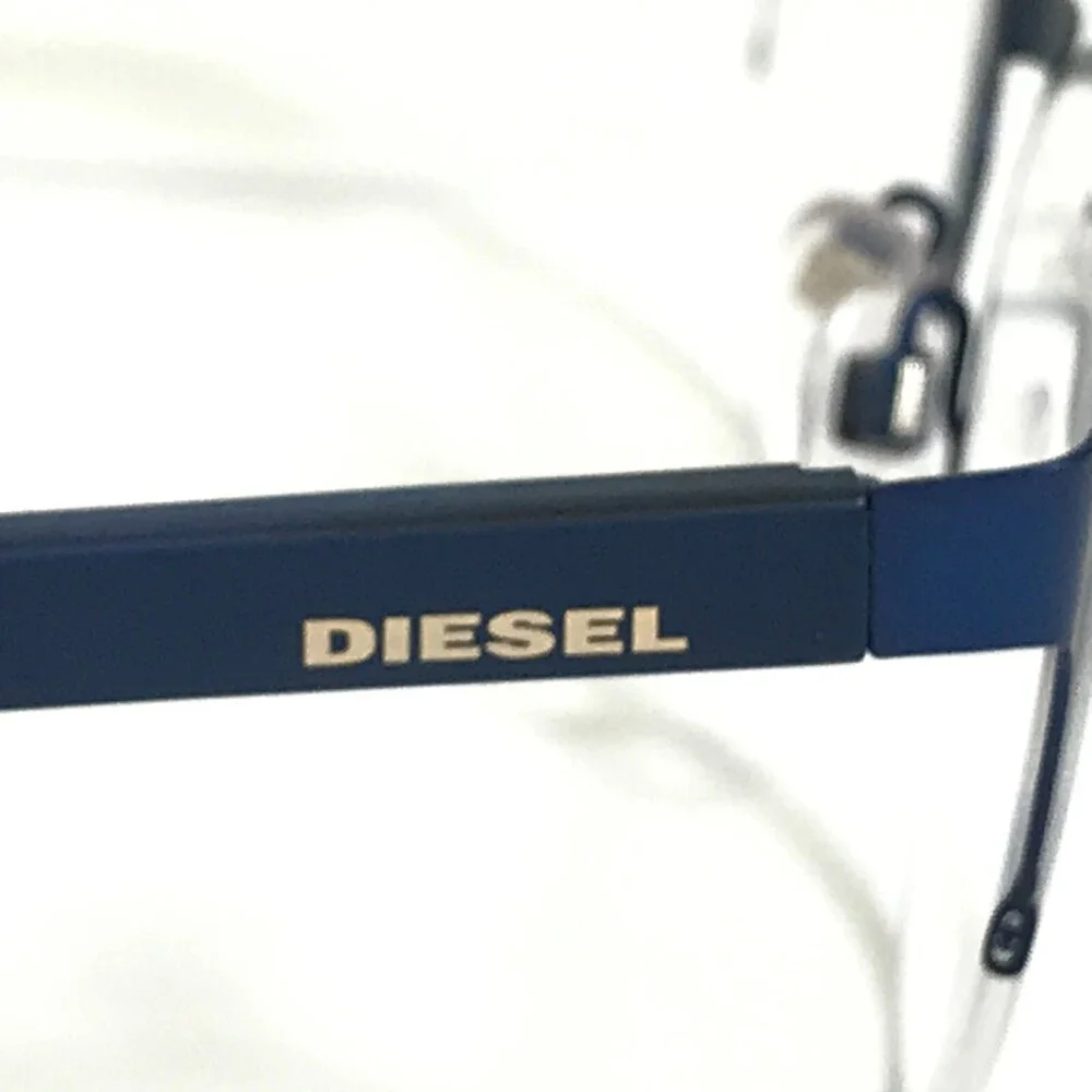 Diesel Eyeglasses Frames DL5158 Col.091 Blue Round Half Rim 52-19-145